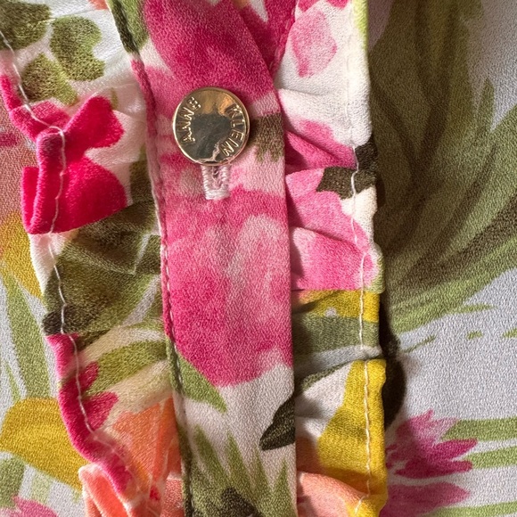 Anne Klein Floral Blouse - Pink, Yellow, Green NWT - Picture 5 of 10
